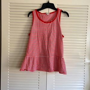 Orange and White Striped Tank